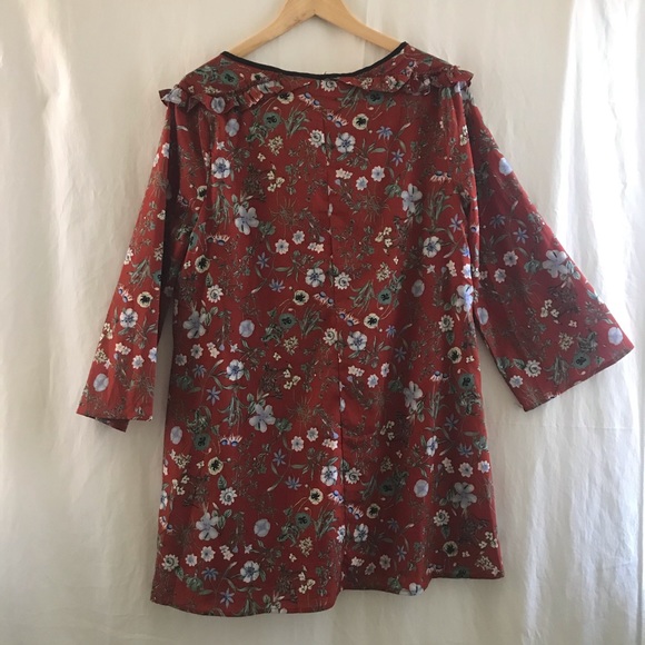 A-Line Floral Dress with Bell Sleeves - Picture 5 of 7